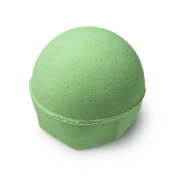 Avobath. A simple, round, lime green bath bomb.