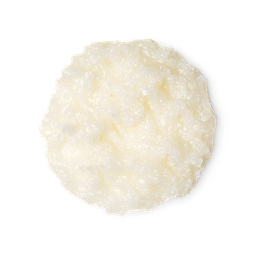 A sample of creamy white Big shampoo, packed full of coarse sea salt.