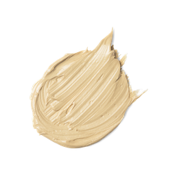 A swatch of smooth, light gold coloured Brush Strokes face mask.