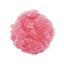 A sample of bubblegum pink Bubblegum sugar lip scrub.