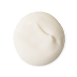 A sample of smooth, thick, cream coloured Candy Rain conditioner.