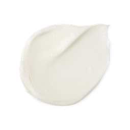 A swatch of smooth, light, orchid white Cosmetic Lad facial moisturiser.