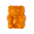 Gummy Bear, a 3D cuddly bear shaped shower jelly, orange in colour.