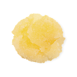 A sample of buttery yellow Mint Julips sugar lip scrub.