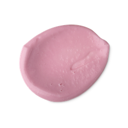 A swatch of rosy pink coloured Pink Peppermint foot cream.