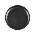 A perfect circle of black Plaque Sabbath toothpaste jelly, shot from above. 