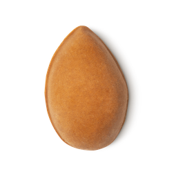 Pumice Power. A rust orange, teardrop shaped, roughly textured soap.