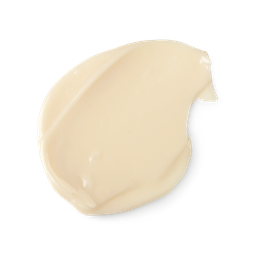 A swatch of thick, pinky-cream coloured Ro's Argan body conditioner.