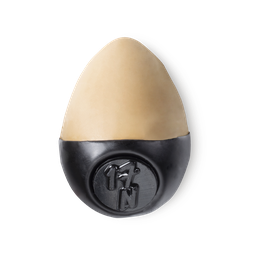Slap Stick 17N. A medium light-neutral, light-tan coloured, egg-shaped solid foundation, with a black wax base.