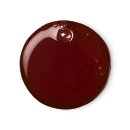 Sticky Dates, a circular swatch of shower gel that's scarlet red in colour. 