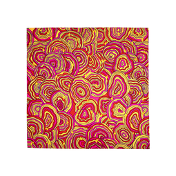You Rock. An abstract yellow, pink and red pattern showing the inside of precious crystals.