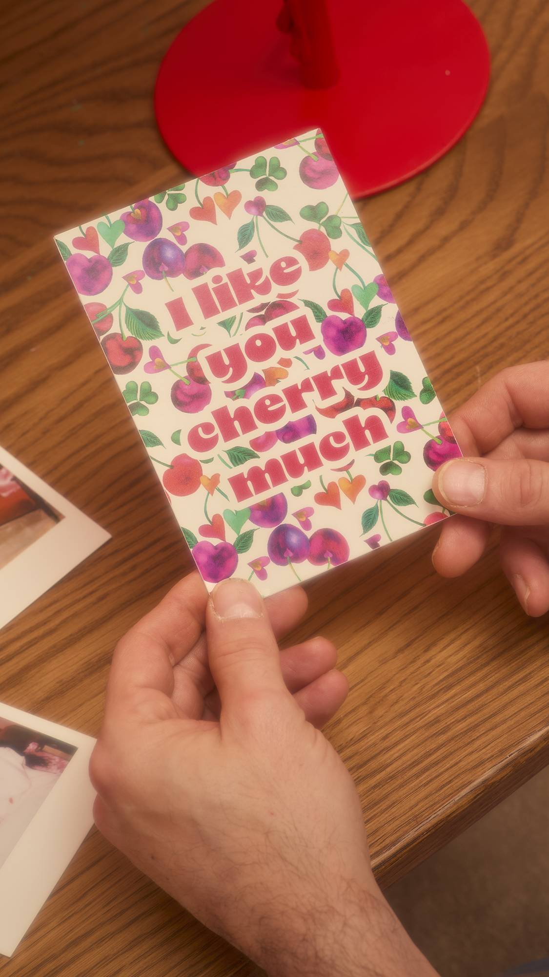 I Like You Cherry Much Postcard