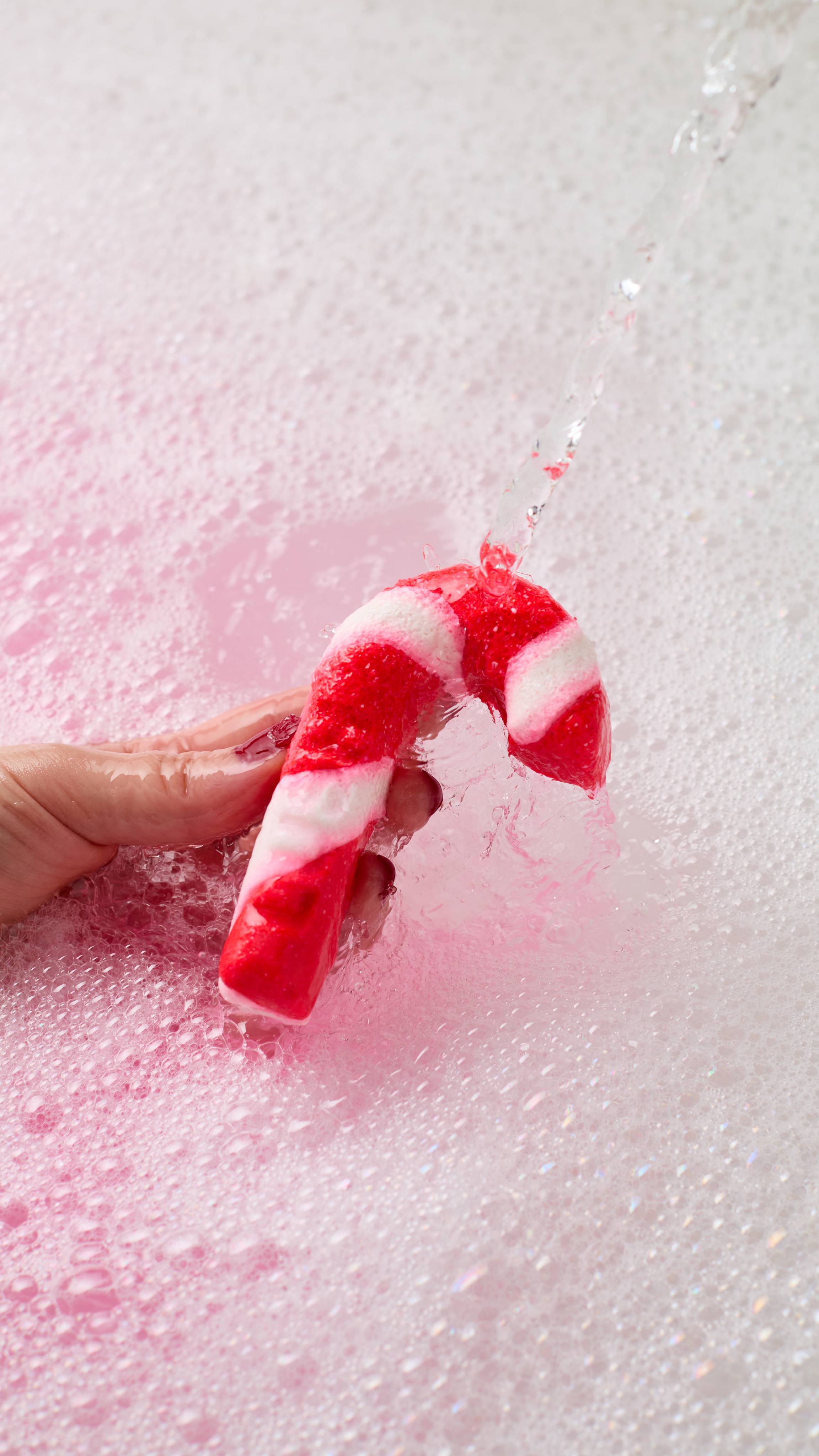 Pain moussant réutilisable Candy Cane