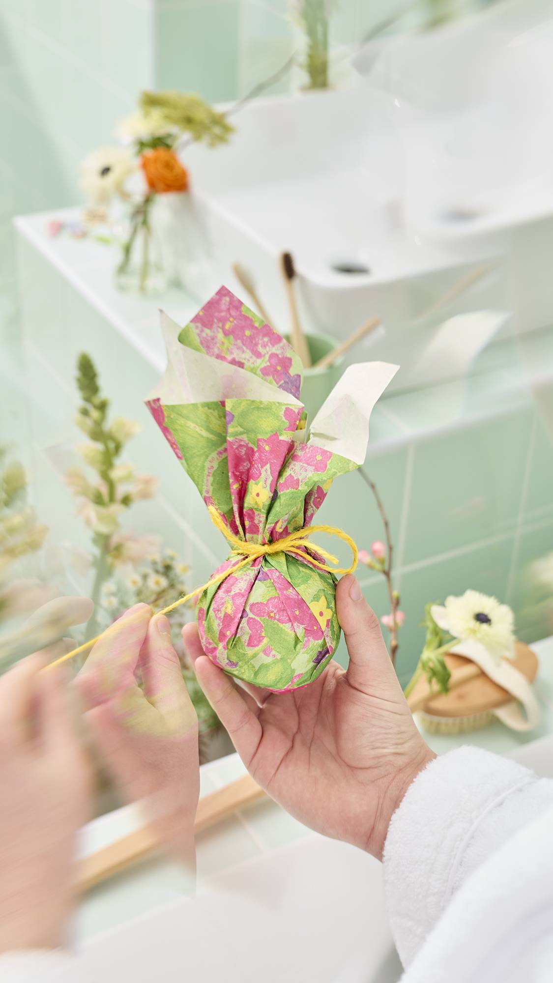 Garden In Springtime Lokta Wrap