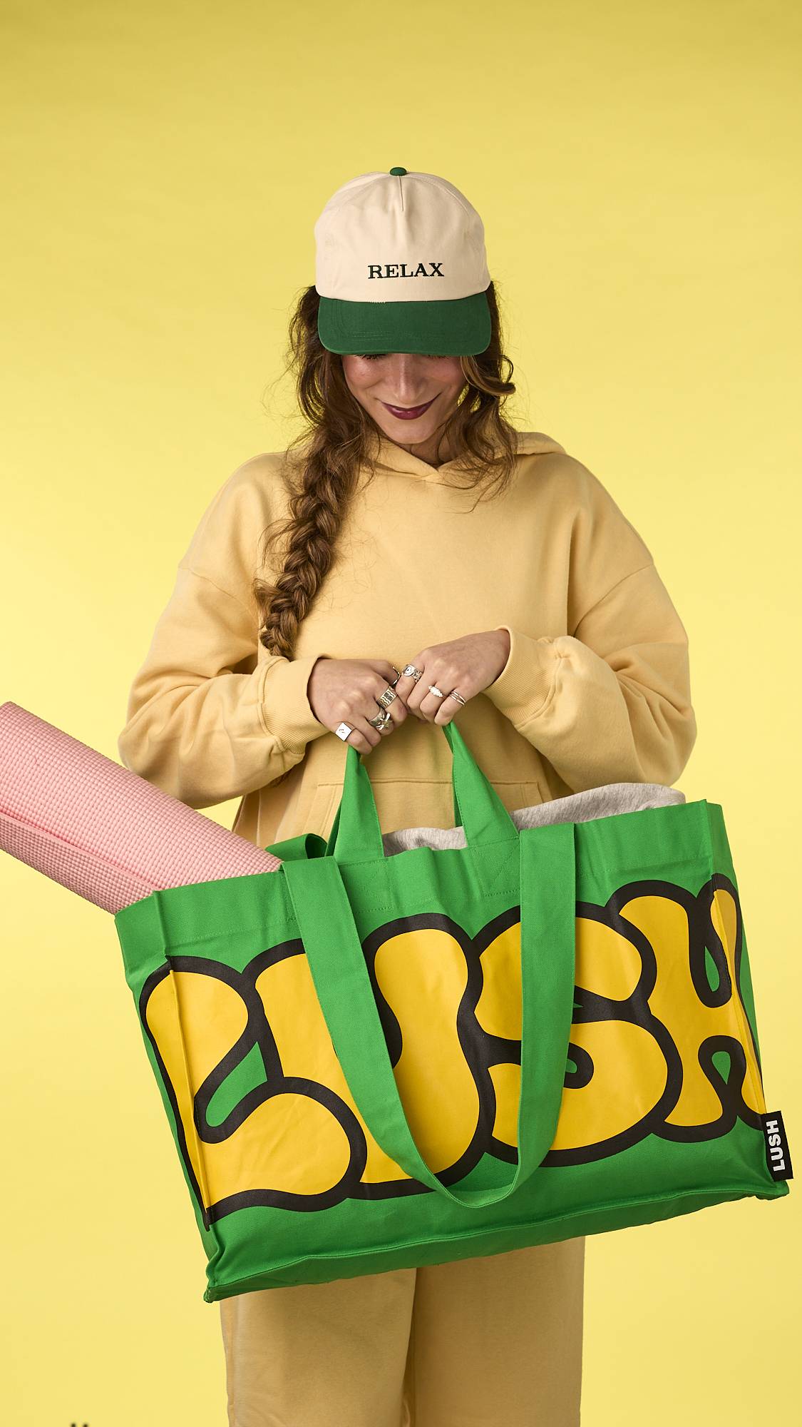 Retro Bubble Lush Big Bag Green Tote Bag