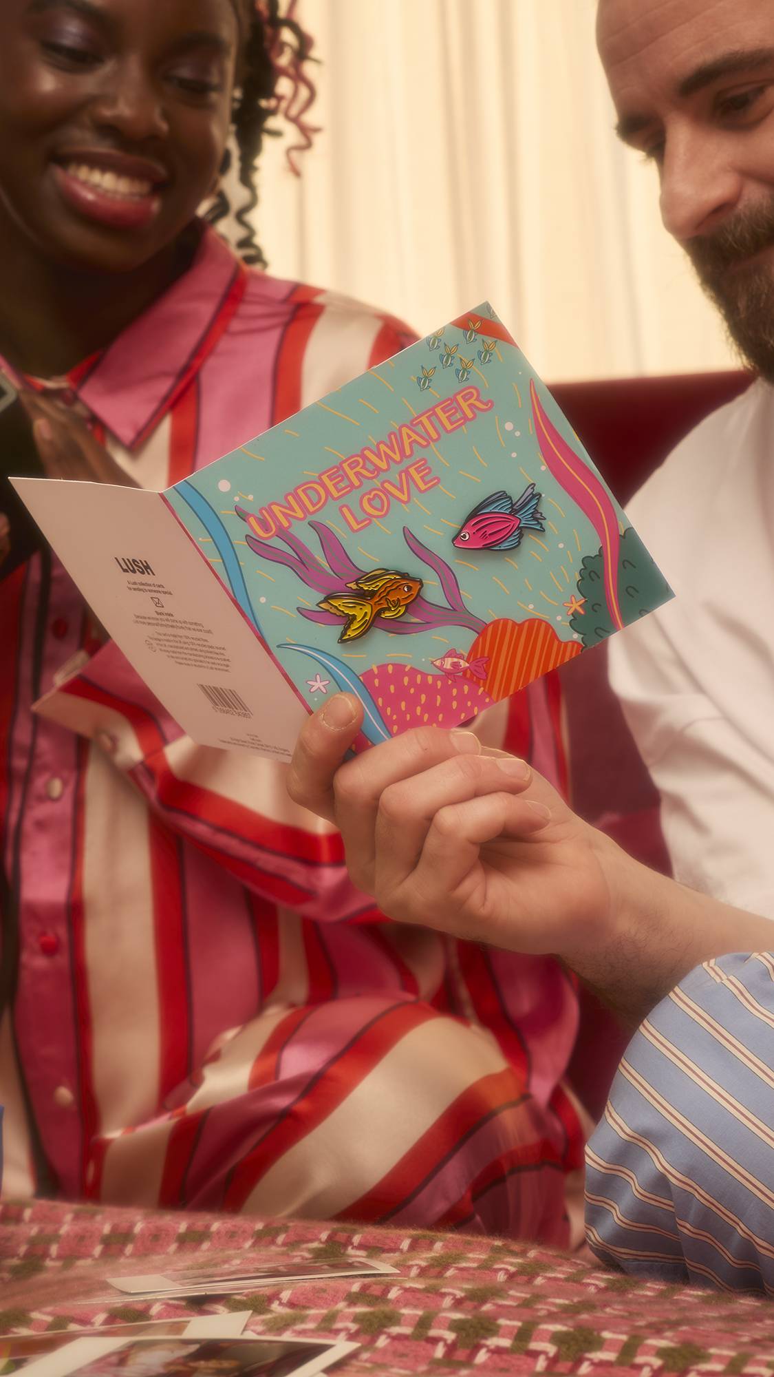 Underwater Love Greeting Card With Pins