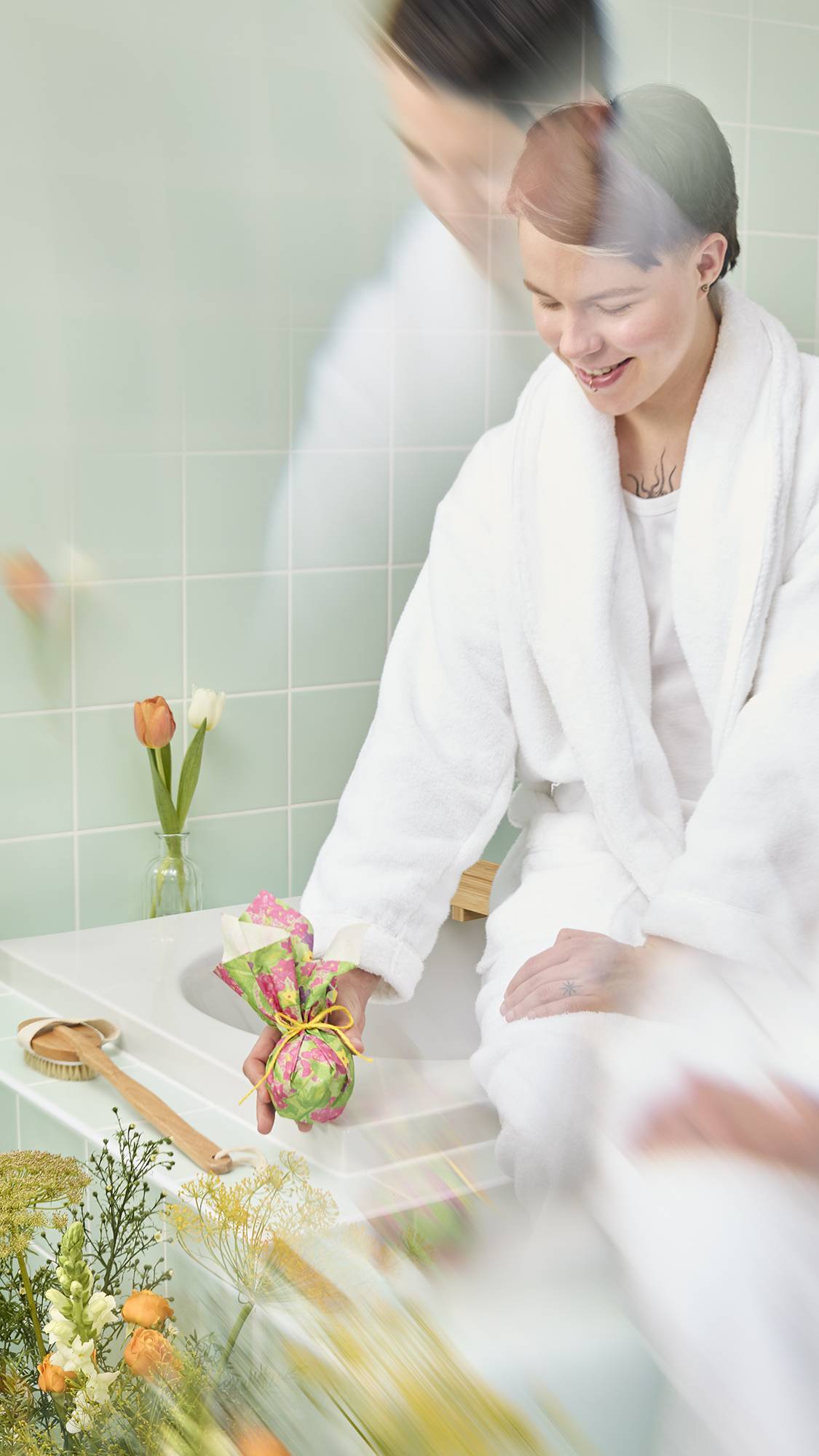 Garden In Springtime Lokta Wrap