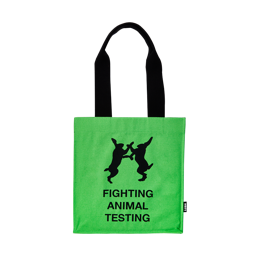 An image of LUSH | Fighting Animal Testing | Fluoro Green | Stofftasche