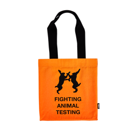 An image of LUSH | Fighting Animal Testing | Fluoro Orange | Stofftasche