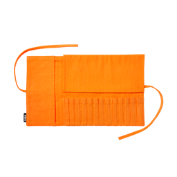 An image of LUSH | Makeup Brush Wrap | Fluoro Orange | Makeup Brush Storage