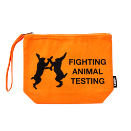 Fighting Animal Testing - Orange Pouch