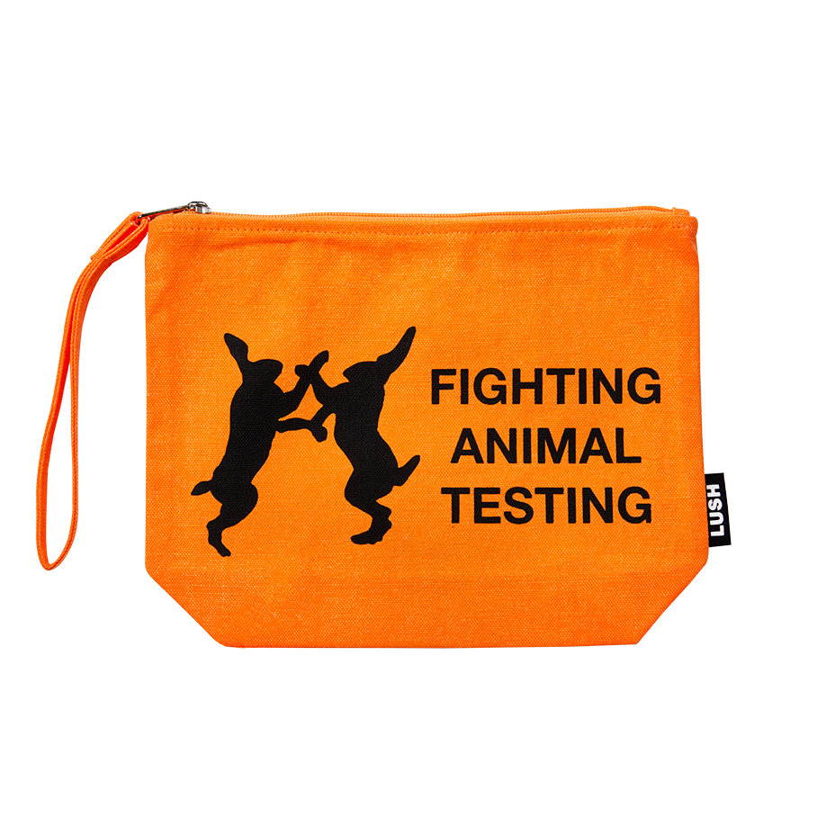 Fighting Animal Testing Fluoro Orange Tote Bag