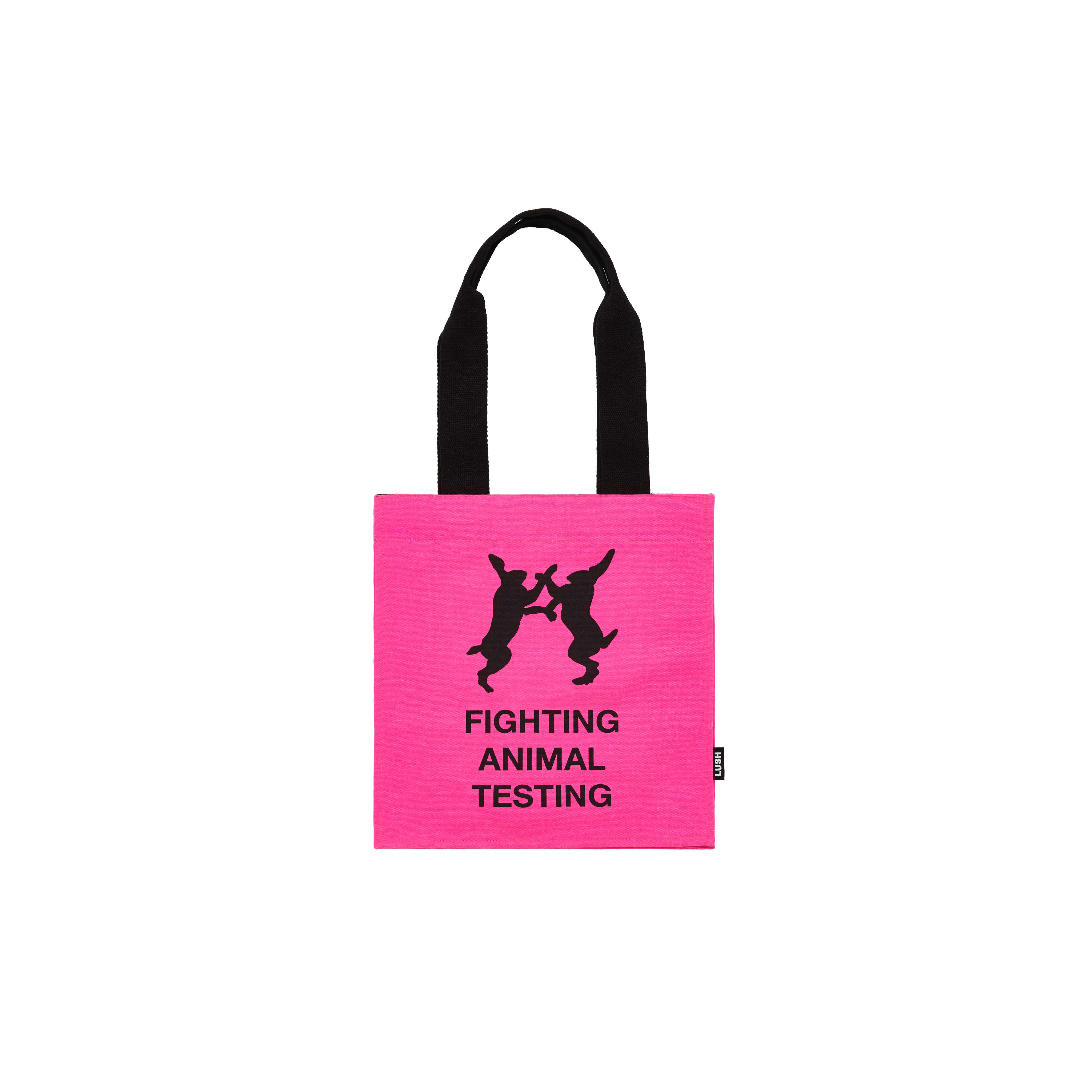 Fighting Animal Testing Fluoro Pink Tote Bag
