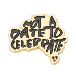 An image of LUSH | Not A Date To Celebrate | Pin Badge