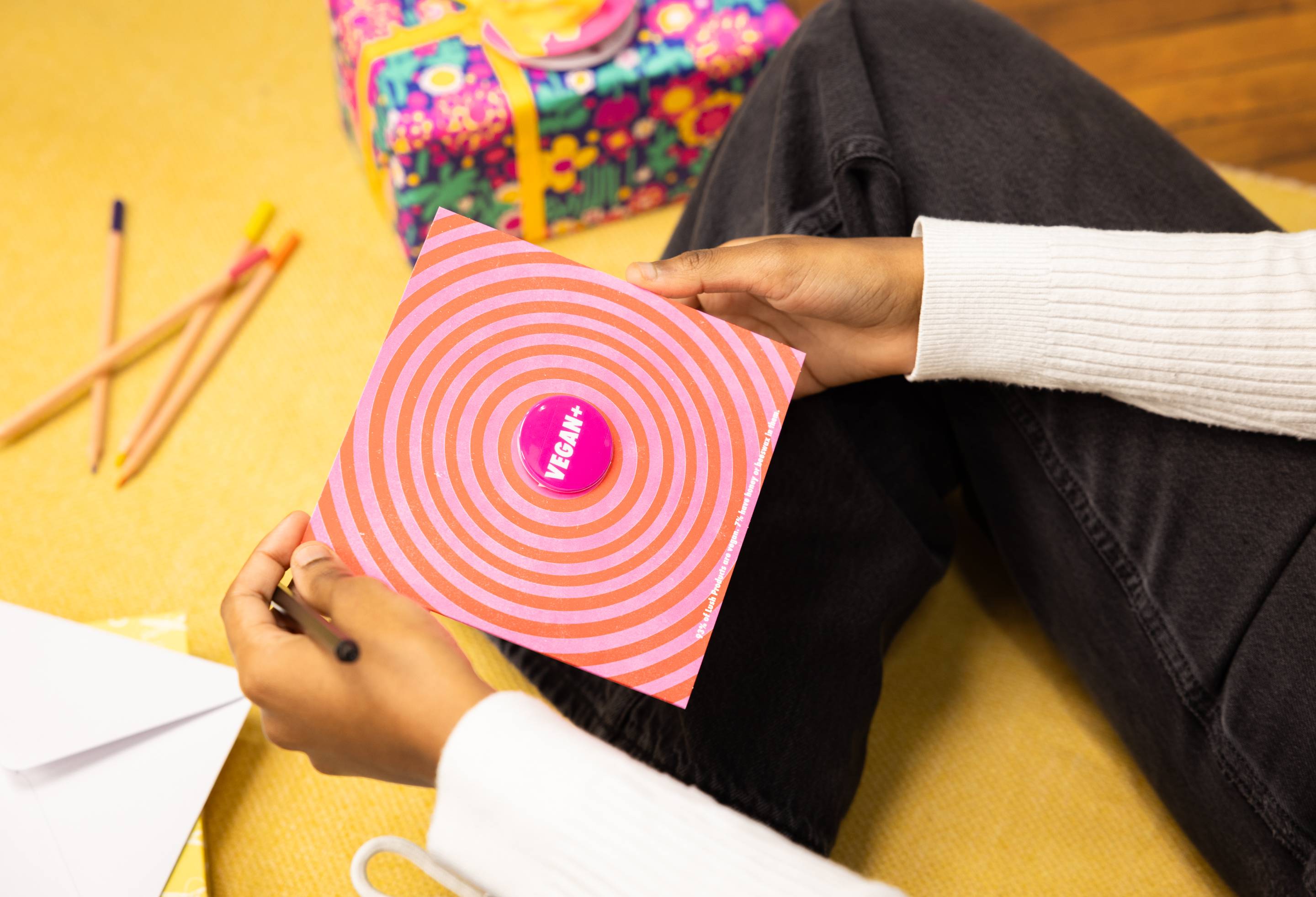 Vegan+ | Carte de vœux avec épinglette
