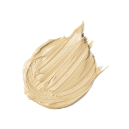 A swatch of smooth, light gold coloured Brush Strokes face mask.