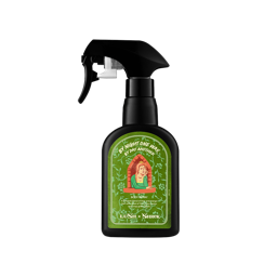 By Night One Way, By Day Another. The classic, black Lush body spray bottle with a Shrek-themed label shows vines and a classic illustration of forlorn Fiona in her castle window. 