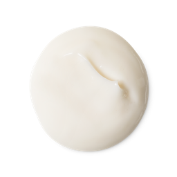 A sample of smooth, thick, cream coloured Candy Rain conditioner.