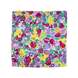 Cherries Knot Wrap, pink and red cherries and berry illustrations with green leaves, cover all of this square Knot Wrap.