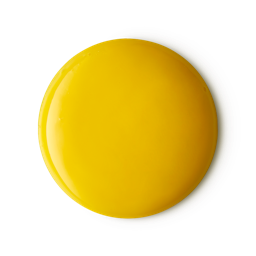 Classy Dive shower gel. A deep yellow, egg yolk-coloured swatch of shower gel. 