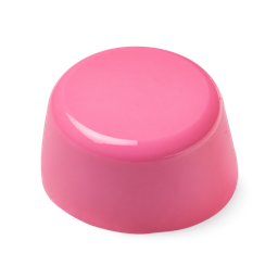 Conga. A bubblegum pink, glossy-looking, cylindrical-shaped shower jelly, which is slightly wider at the base than at the top.