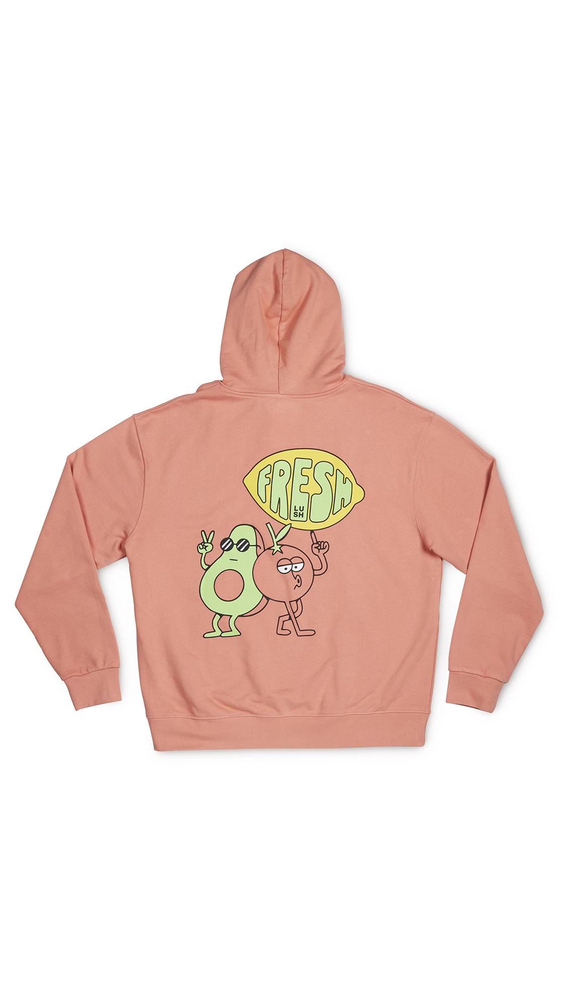 green clothing  hoody スウェット Mサイズ  coral Fresh Values Coral Hooded Sweatshirt | LUSH