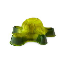 Easter Turtle. A fun, turtle-shaped shower jelly with bright green and yellow colours. Complete with shell design on top. 