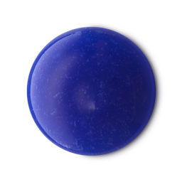 Fresh As. A perfectly circular swatch of deep, navy-blue shower gel. 