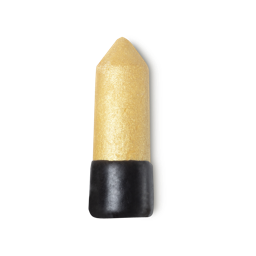 Goldfinch Glow Stick. A shimmery, light gold coloured crayon shaped solid highlighter.