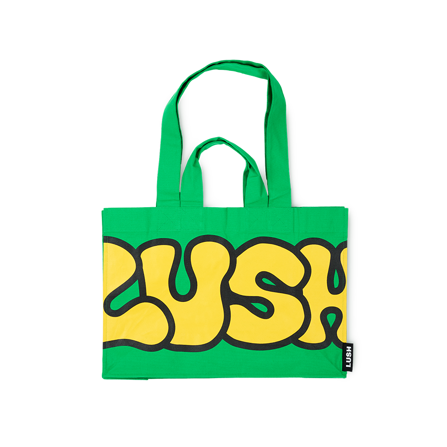 Retro Bubble Lush Big Bag Green Tote Bag