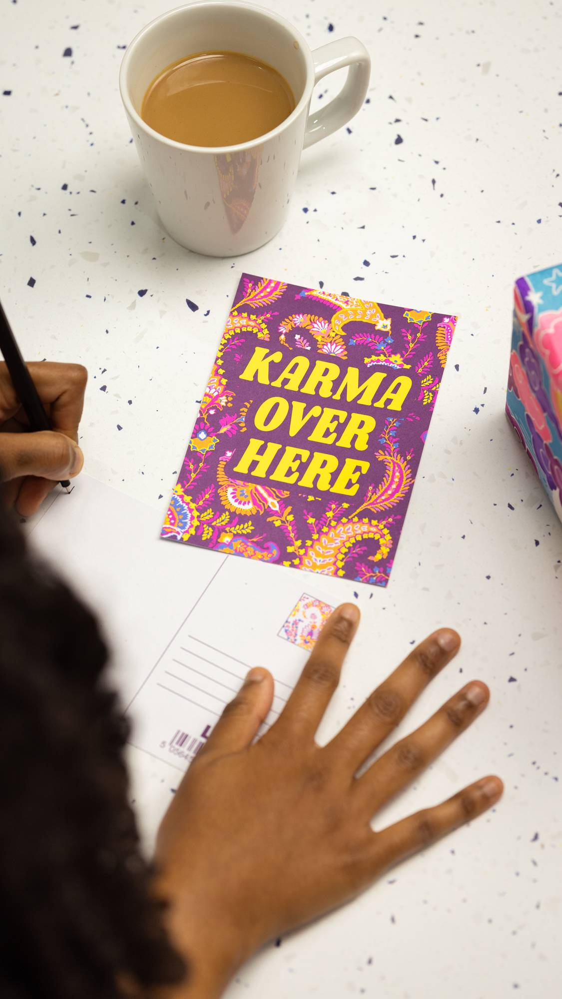 Karma Over Here | Postcard