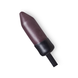 Kingston. A rich, berry jam burgundy lipstick refill, protected by a wax outer layer, which features a tab for easy removal.