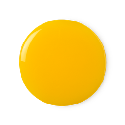 Mimosa. A circular swatch of shower gel that's orange in colour.  