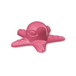 Monster octopus. A large, pink, cephalopod-shaped shower jelly with a smooth domed head and five, suckered tentacles.