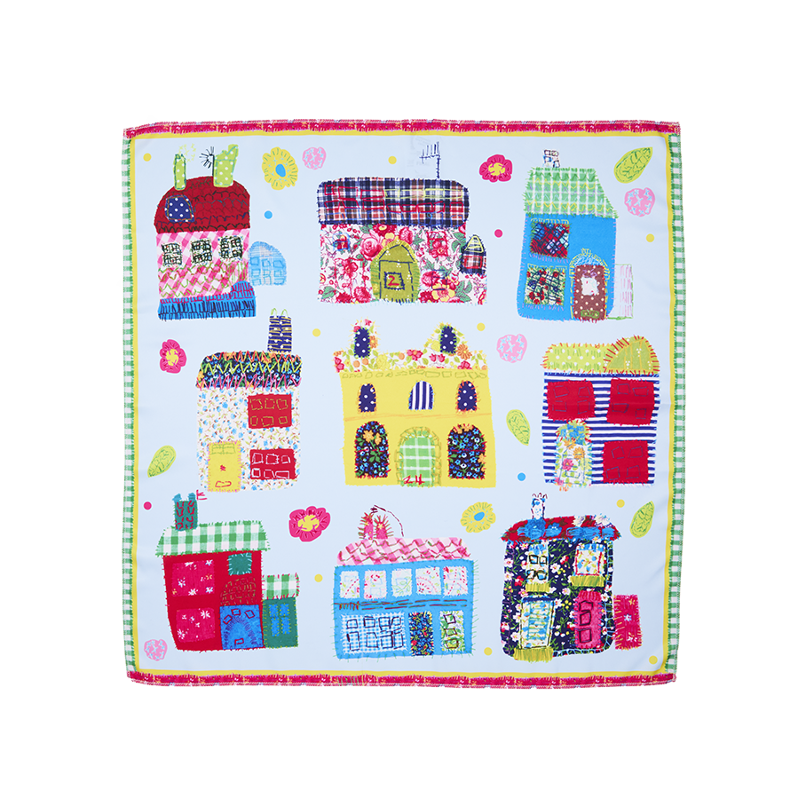 My Family Houses Knot Wrap