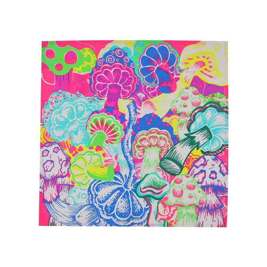 Neon Mushrooms Knot Wrap