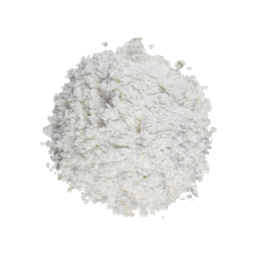 A sample of No Drought - a fine, creamy white dry shampoo powder.