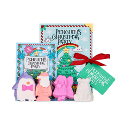 An image of LUSH | Penguins Christmas Party | Paket  | Lush Christmas | Bästa julklapparna ...