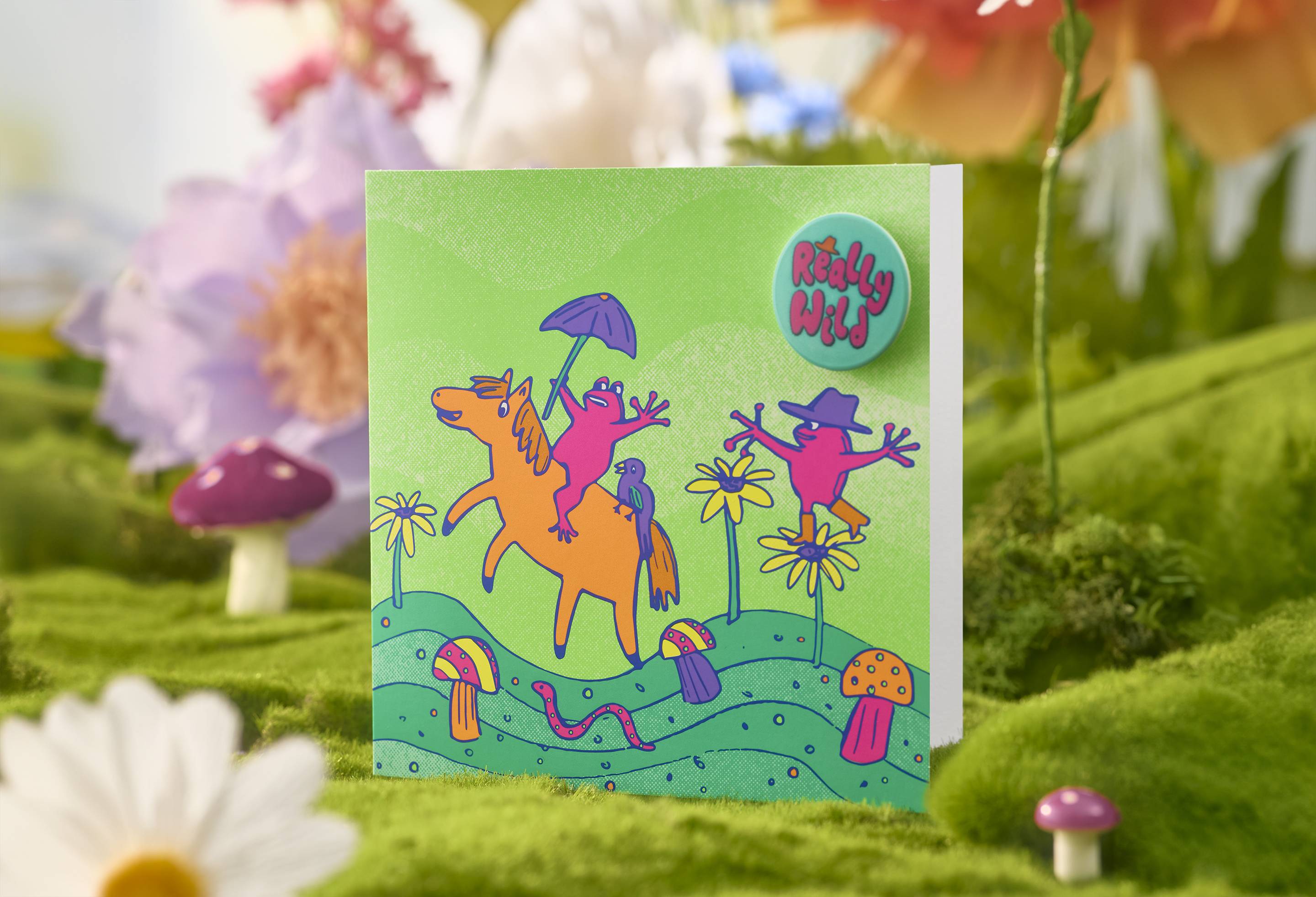 Really Wild Greeting Card With Pin