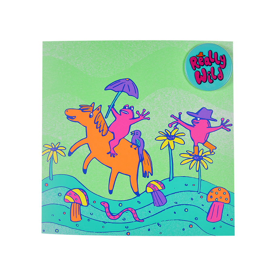 Really Wild Greeting Card With Pin